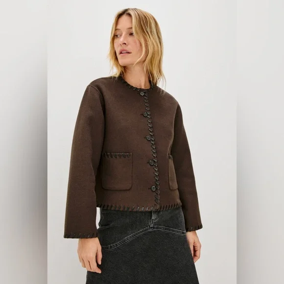 Rails Melanie Jacket Wool Dark Brown M - Picture 16 of 16